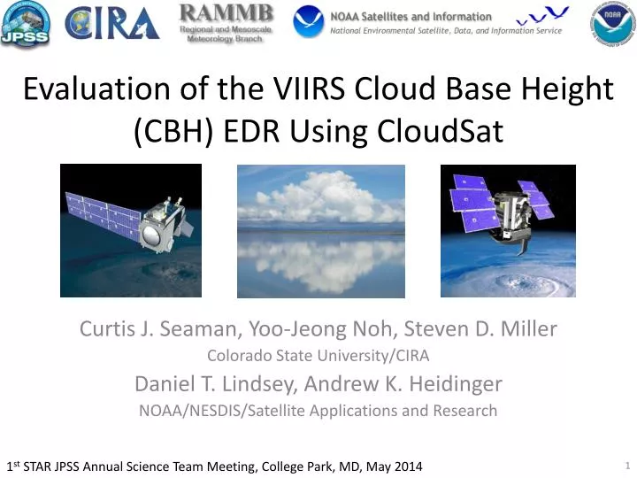 evaluation of the viirs cloud base height cbh edr using cloudsat