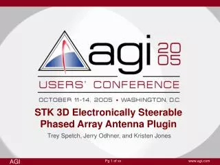 STK 3D Electronically Steerable Phased Array Antenna Plugin