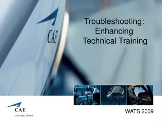 Troubleshooting: Enhancing Technical Training