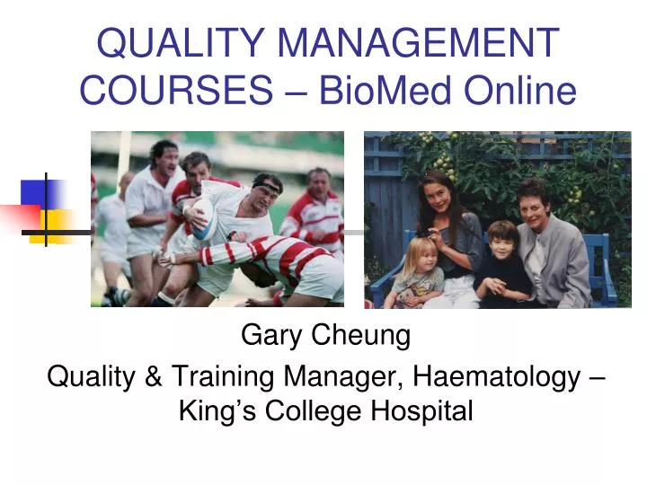quality management courses biomed online