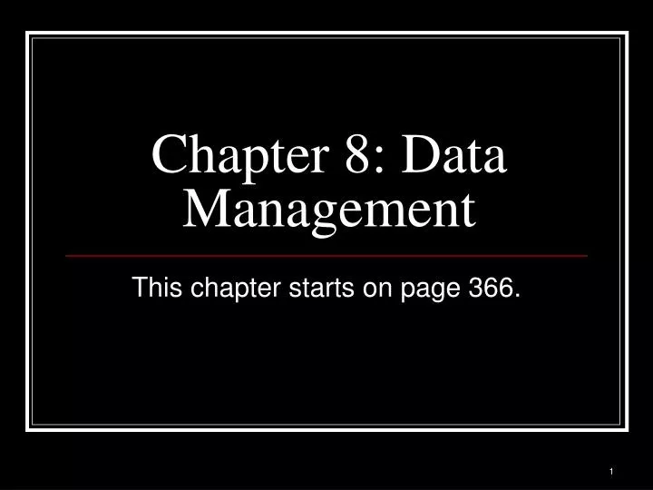 chapter 8 data management
