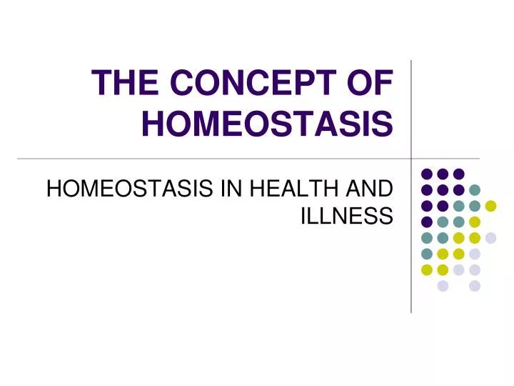the concept of homeostasis