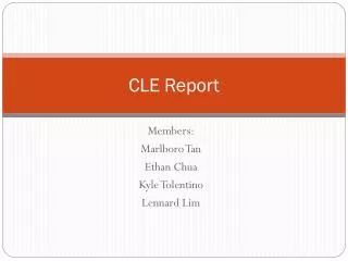 CLE Report
