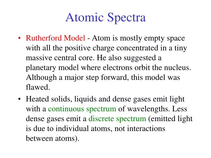 atomic spectra