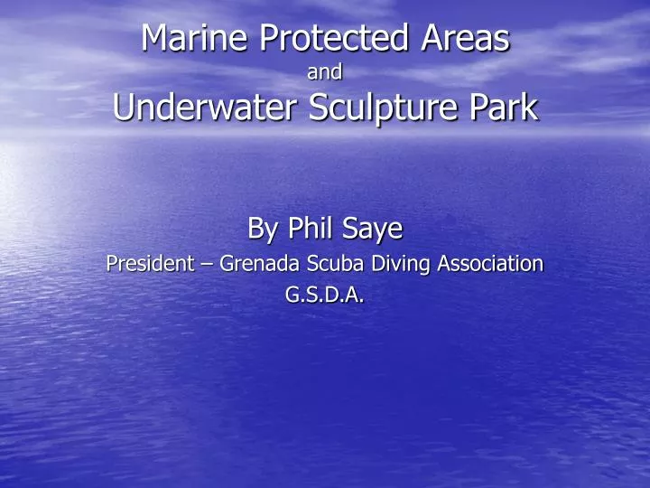marine protected areas and underwater sculpture park