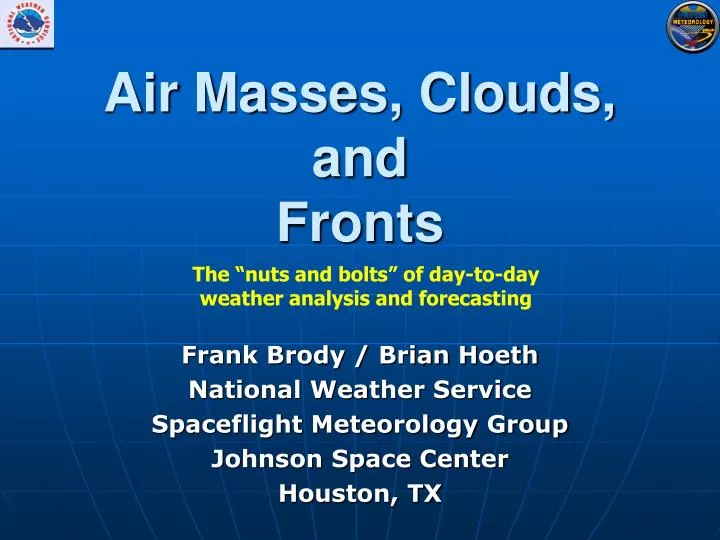 air masses clouds and fronts