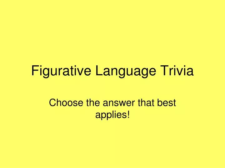 figurative language trivia