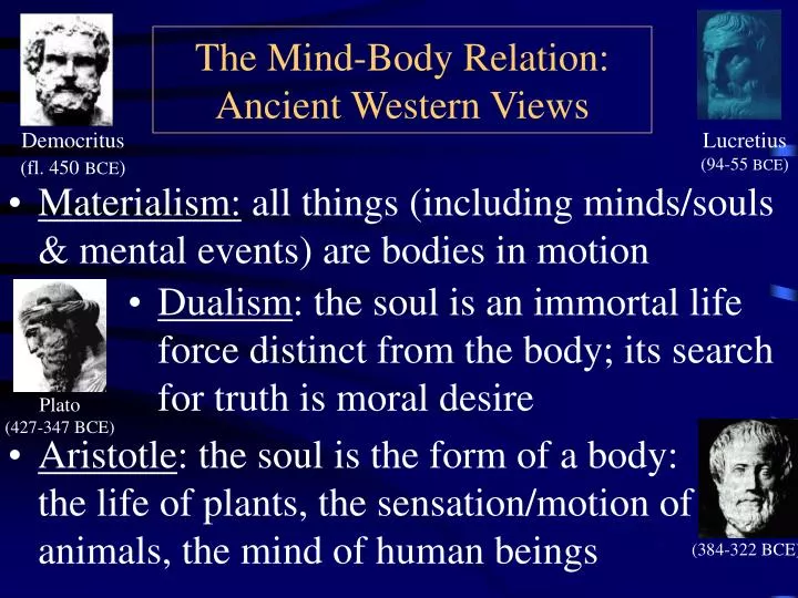 the mind body relation ancient western views