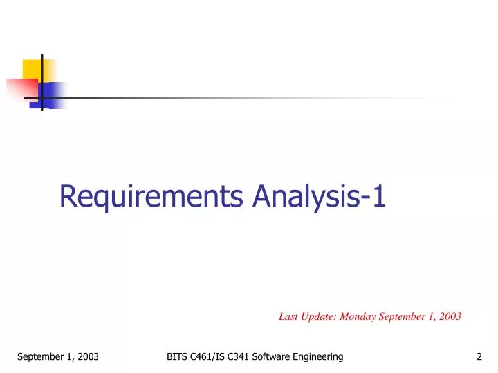 requirements analysis 1