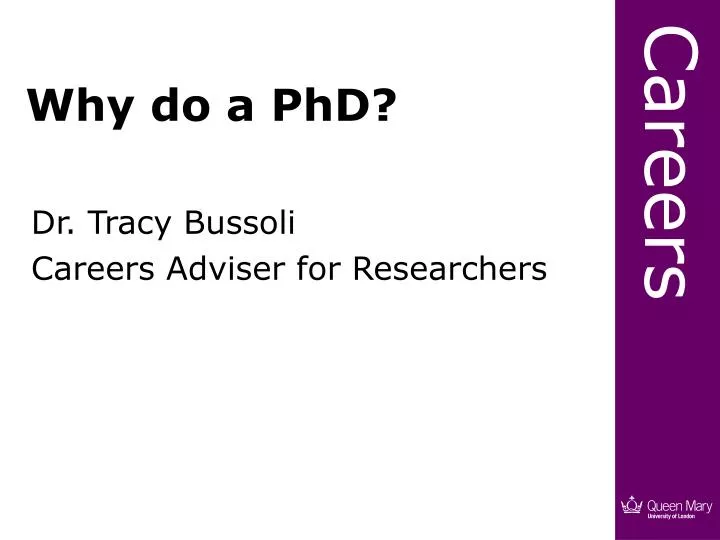 why do a phd