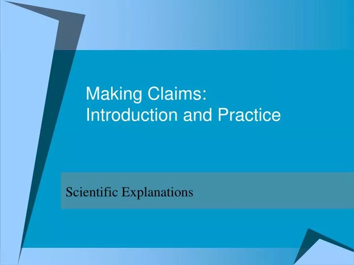 making claims introduction and practice