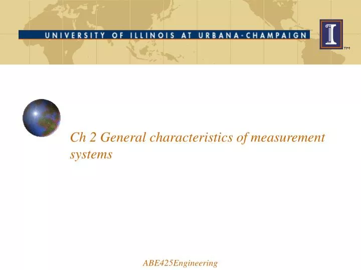ch 2 general characteristics of measurement systems