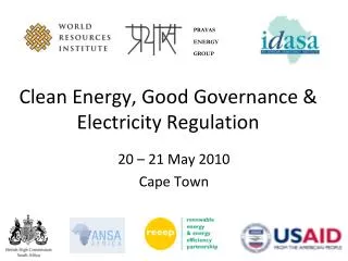 Clean Energy, Good Governance &amp; Electricity Regulation