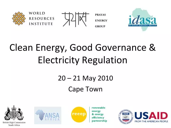 clean energy good governance electricity regulation