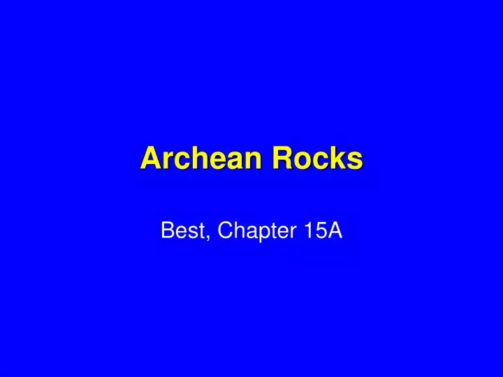 archean rocks