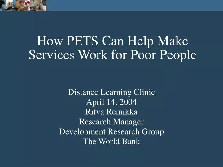 how pets can help make services work for poor people