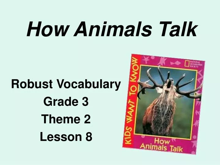 how animals talk