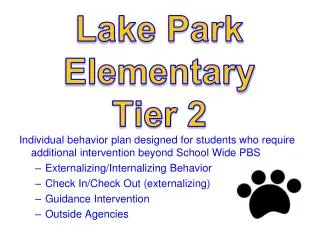 Lake Park Elementary Tier 2
