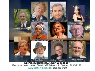 Epiphany Explorations, January 20 to 24, 2011