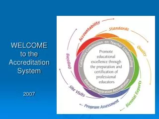 WELCOME to the Accreditation System 2007