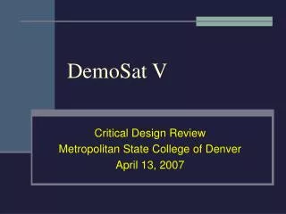 DemoSat V