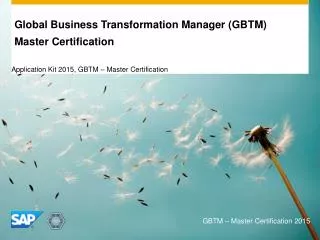 Global Business Transformation Manager (GBTM) Master Certification