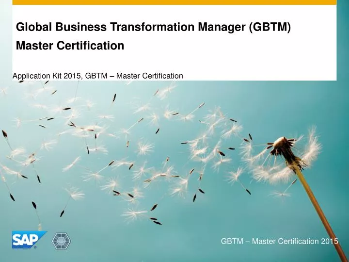 global business transformation manager gbtm master certification