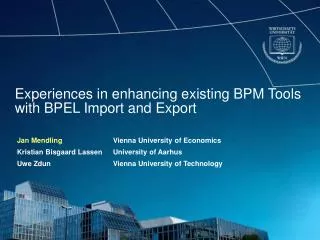Experiences in enhancing existing BPM Tools with BPEL Import and Export