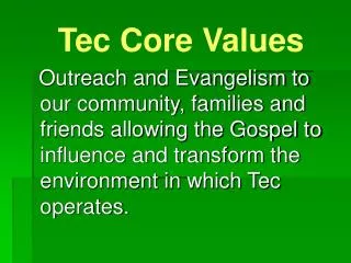 Tec Core Values