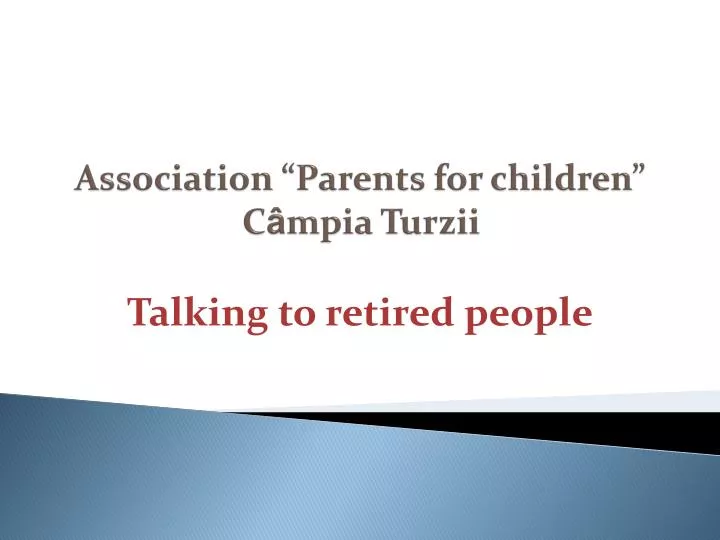 association parents for children c mpia turzii