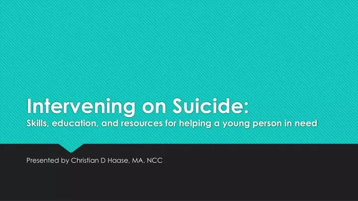 intervening on suicide skills education and resources for helping a young person in need