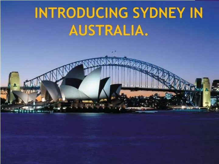 introducing sydney in australia