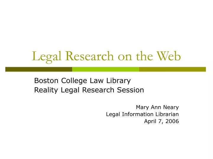 legal research on the web