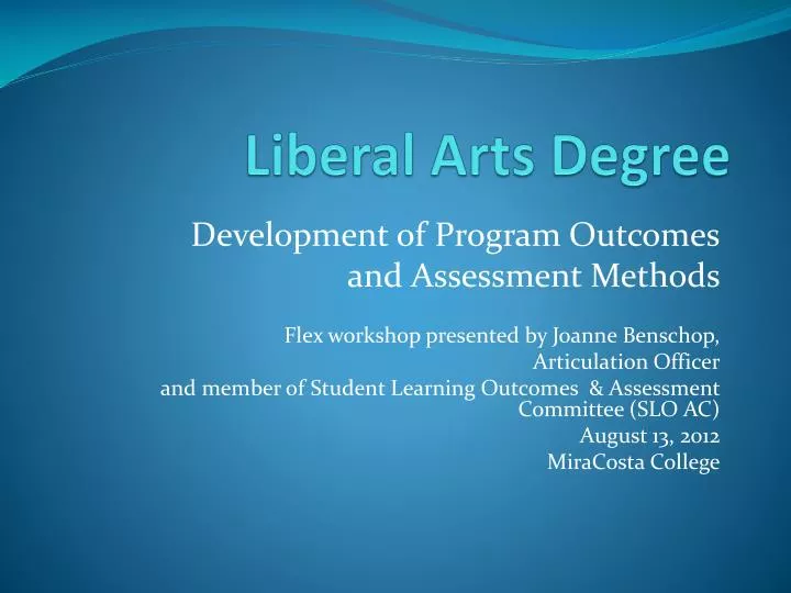 liberal arts degree