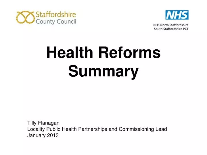 health reforms summary