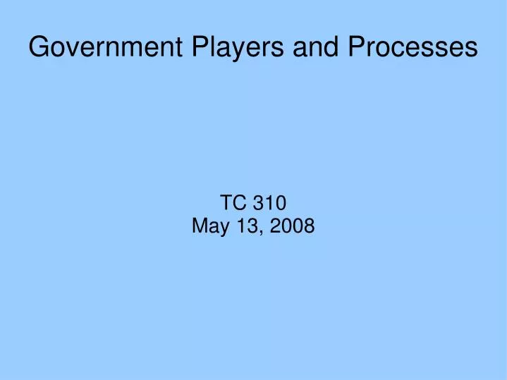 tc 310 may 13 2008