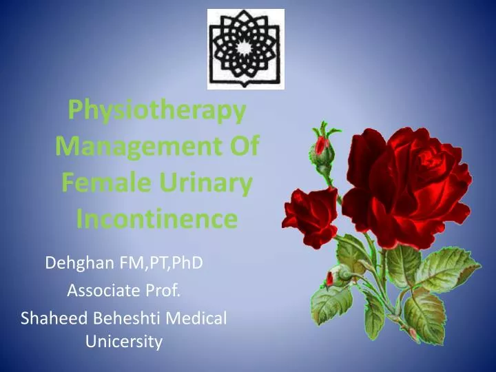physiotherapy management of female urinary incontinence