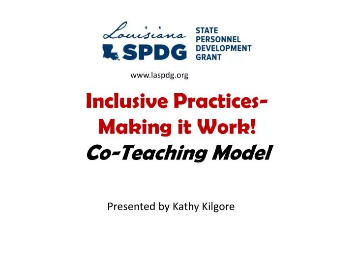 inclusive practices making it work co teaching model
