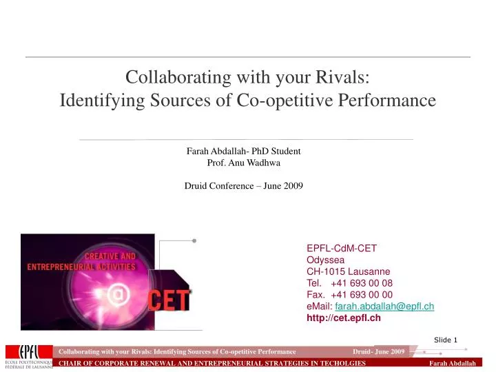collaborating with your rivals identifying sources of co opetitive performance