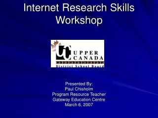 Internet Research Skills Workshop