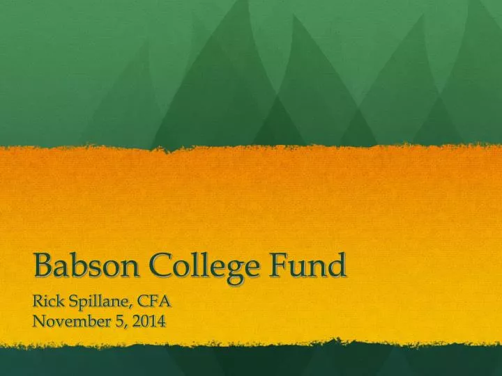 babson college fund