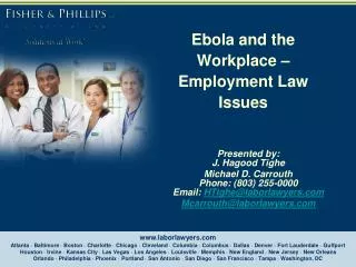 Ebola and the Workplace – Employment Law Issues