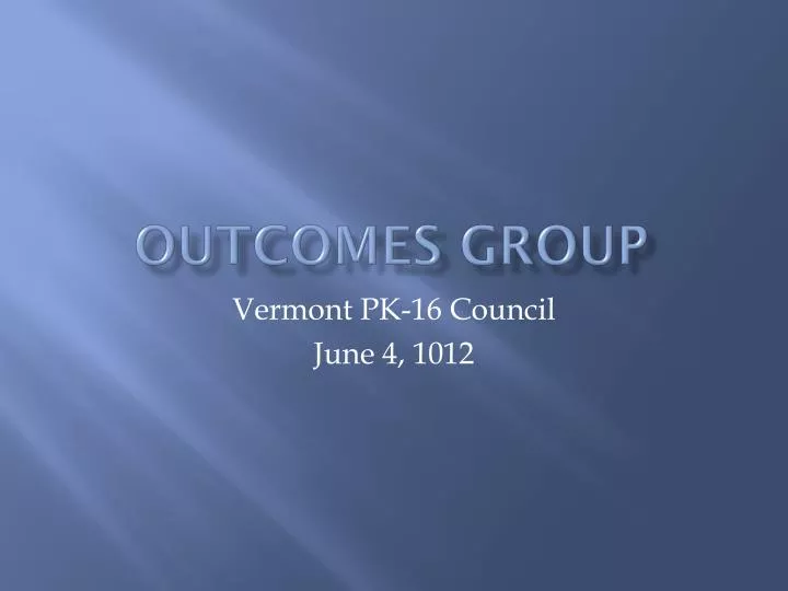 outcomes group