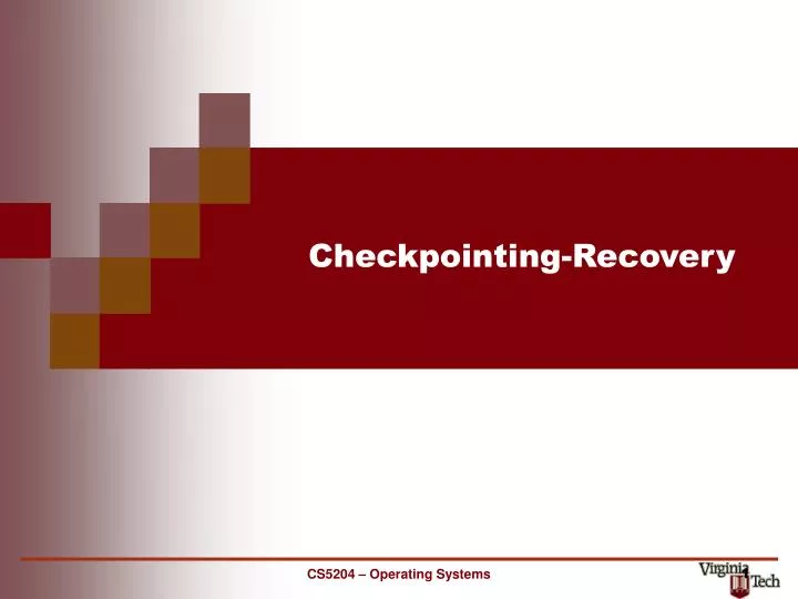 checkpointing recovery
