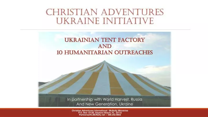 christian adventures ukraine initiative
