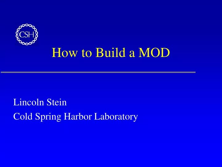 how to build a mod