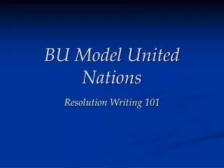 BU Model United Nations