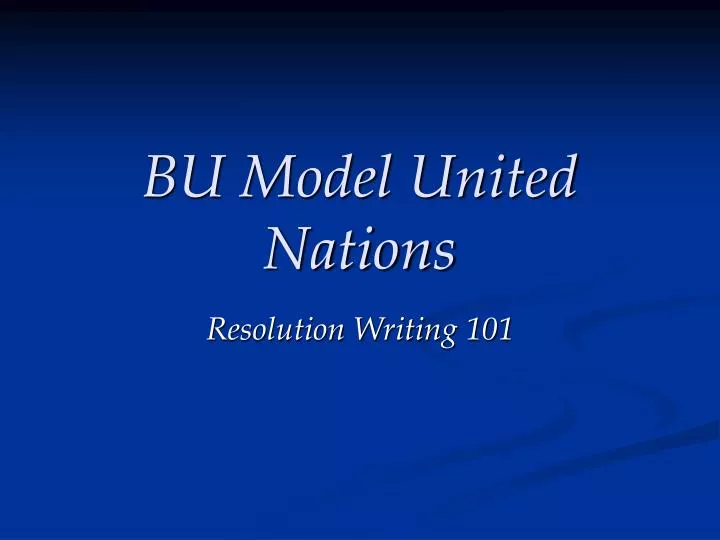 bu model united nations