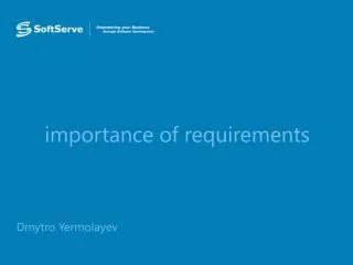 importance of requirements