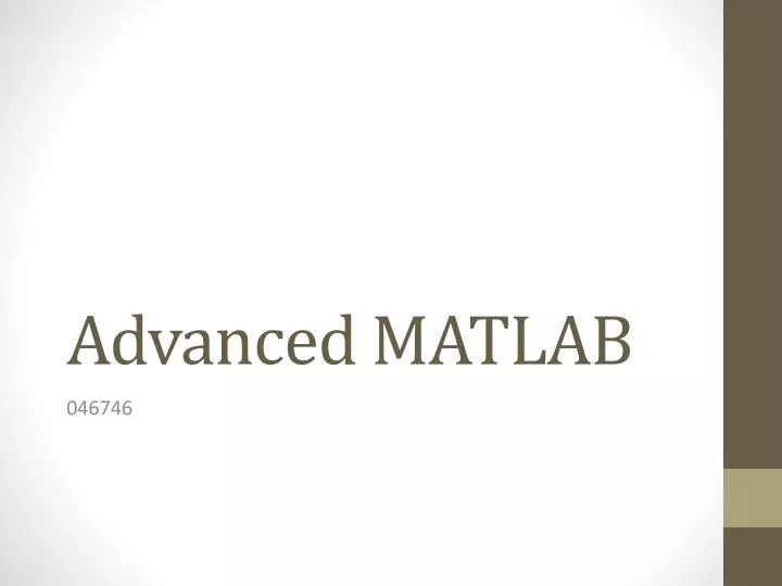 advanced matlab